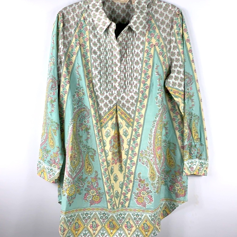 Soft Surroundings Paisley Floral Tunic